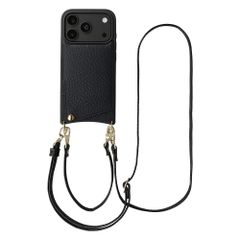 Selencia Coque de télephone Nova avec cordon et porte-cartes Apple iPhone 18 Pro / 17 Pro - Noir