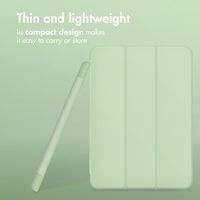 Accezz Coque tablette portefeuille Smart Silicone Apple iPad 6 (2018) 9.7 pouces / iPad 5 (2017) 9.7 pouces - Vert clair