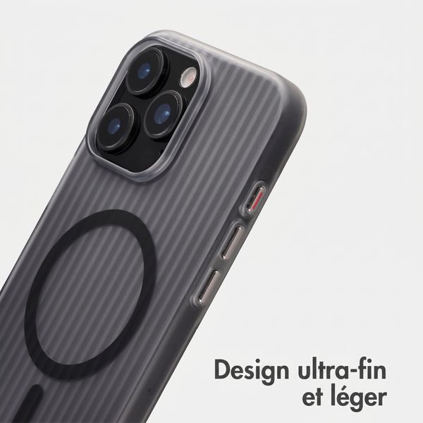 Accezz Coque arrière Lite avec MagSafe | Fluted | Apple iPhone 16 Pro Max - Gris