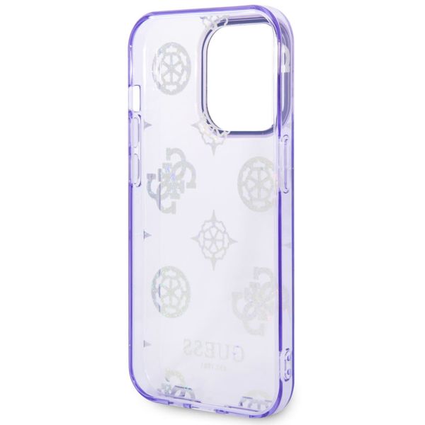 Guess Coque Peony Glitter Apple iPhone 14 Pro Max - Lila