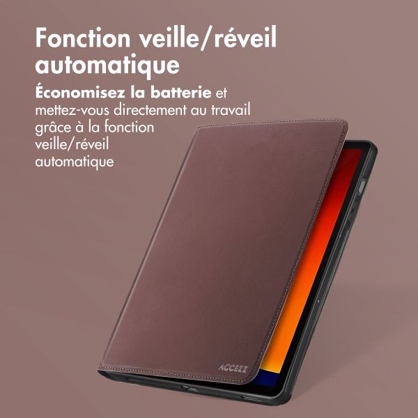 Accezz Coque tablette Classic Samsung Galaxy Tab S9 11.0 pouces / S10 Lite / S10 FE / S9 FE 10.9 pouces - Marron