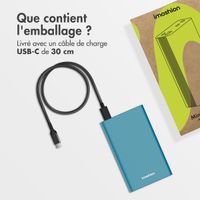 imoshion Ultra Series Aluminium Batterie externe 20.000 mAh - Charge rapide jusqu'à 33 watts - Petrol Green