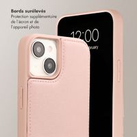 Selencia Coque de télephone Nova avec cordon et porte-cartes Apple iPhone 15 - Dusty Rose
