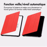 imoshion Coque tablette Trifold Samsung Galaxy Tab A11 Plus - Rouge