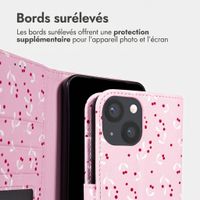 imoshion Étui de télephone portefeuille Design Apple iPhone 15 - Blush Berries