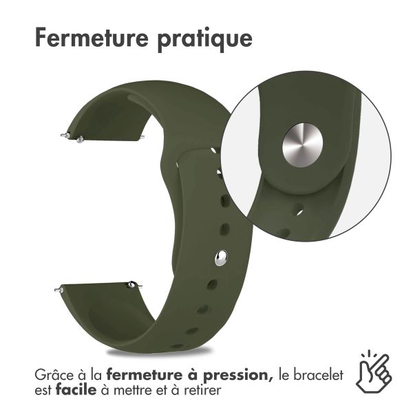 imoshion Bracelet sport en silicone  - Connexion universelle 22 mm - Olive Green