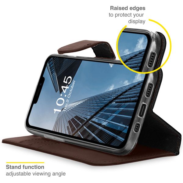 Accezz Étui de télephone Wallet Apple iPhone 13 Pro - Marron