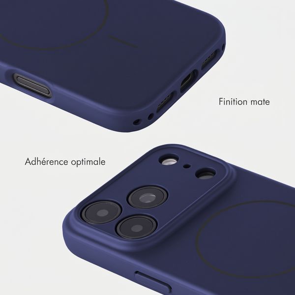 Accezz Coque Grip avec MagSafe Apple iPhone 18 Pro Max / 17 Pro Max - Bleu foncé