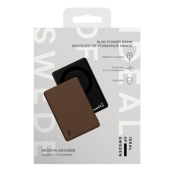 iDeal of Sweden MagSafe Powerbank Slim 5.000 mAh - Batterie externe sans fil - Mocha Mousse
