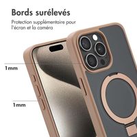 Accezz Coque Ring Stand avec MagSafe Apple iPhone 15 Pro Max - Marron