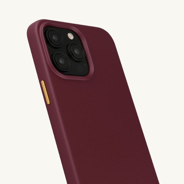 Selencia Coque arrière Rivièra avec MagSafe avec crochets amovibles Apple iPhone 14 Pro - Bold Burgundy