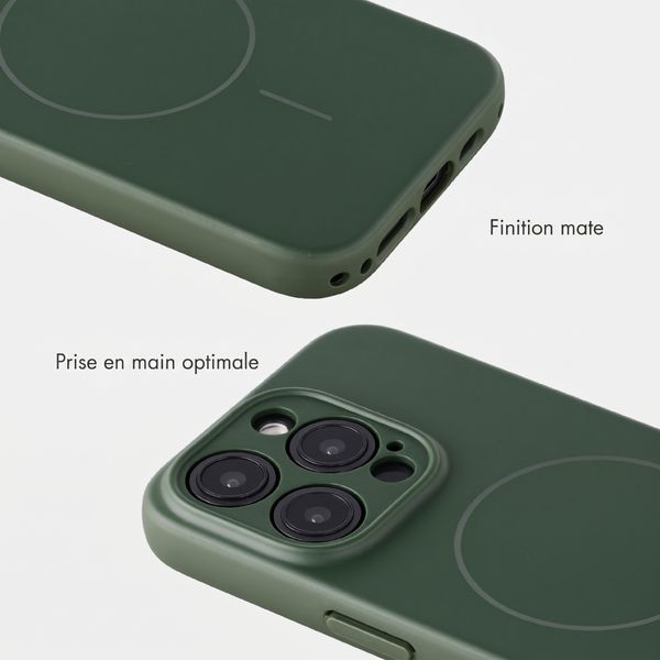 Accezz Coque Grip avec MagSafe Apple iPhone 15 Pro - Vert foncé