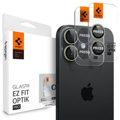 Spigen Optik Pro EZ Fit Lens Protector - Protection d'objectif de caméra (lot de 2) Apple iPhone 17 / 16 Plus - Vert
