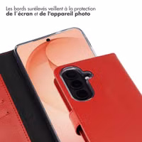 Selencia Étui portefeuille en cuir véritable Samsung Galaxy S26 Plus - Rouge