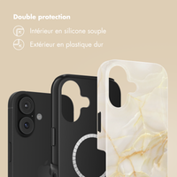 Selencia Coque arrière Vivid avec MagSafe Apple iPhone 17 - Golden Beige Marble