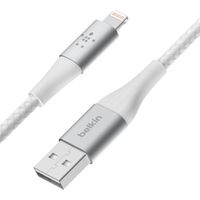 Belkin Câble Lightning vers USB-A tressé BoostCharge Pro - 2 mètres - Blanc