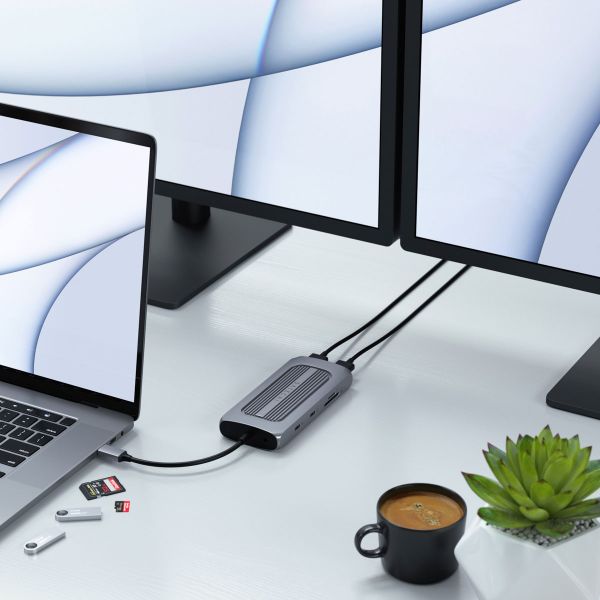 Satechi Adaptateur USB-C Multiport MX - Station d’accueil - Hub USB-C pour ordinateur portable - Space Gray