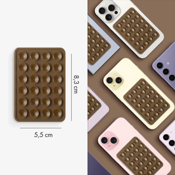 Selencia Pack de 2 Supports de téléphone à ventouse - Choco Brown