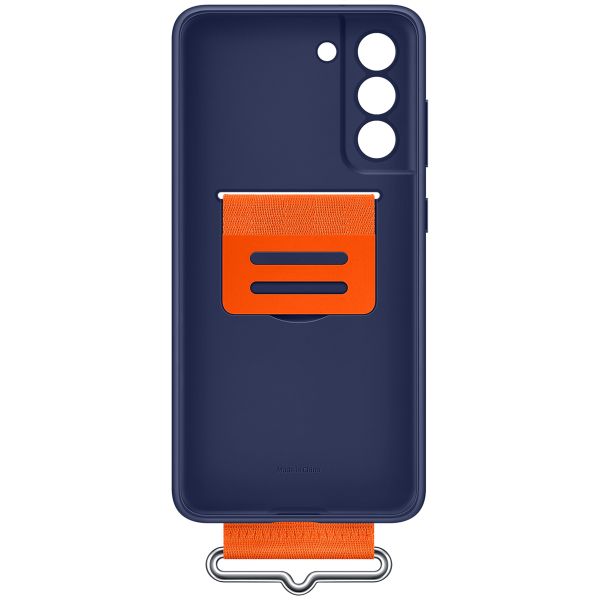 Samsung Original Coque en silicone Ring Samsung Galaxy S21 FE - Bleu foncé