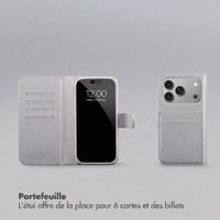 Accezz Coque portefeuille Edge amovible avec MagSafe Apple iPhone 18 Pro / 17 Pro - Gris