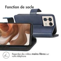imoshion Étui de télephone portefeuille de luxe Motorola Edge 50 Ultra - Bleu foncé