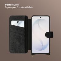 Selencia Étui Riva avec MagSafe et cordon de téléphone Samsung Galaxy S26 - Noir