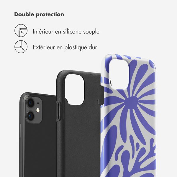 Selencia Coque arrière Vivid Apple iPhone 11 - Modern Bloom Sapphire Blue