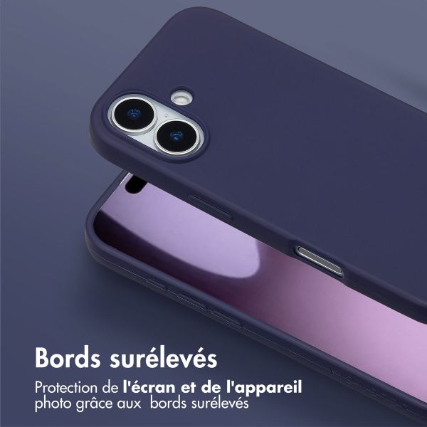 Selencia Coque silicone avec cordon amovible Apple iPhone 17 - Bleu foncé