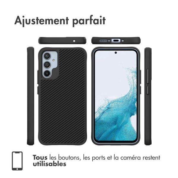imoshion Rugged Hybrid Carbon Case Samsung Galaxy A34 (5G) - Noir