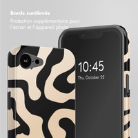 Selencia Coque arrière Vivid avec MagSafe Apple iPhone 17e / 16e - Art Wave Black