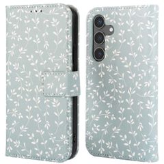imoshion Étui de télephone portefeuille Design Samsung Galaxy S24 - Smoke Green Flowers