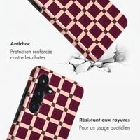 Selencia Coque arrière Vivid Samsung Galaxy S25 FE - Check This Burgundy
