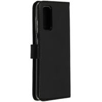 Selencia Étui portefeuille en cuir véritable Samsung Galaxy S20 - Noir