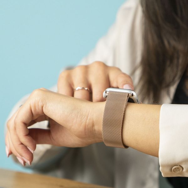 imoshion Bracelet milanais montre multipack Fitbit Versa 4 / 3 / Sense (2) - Noir & Rose