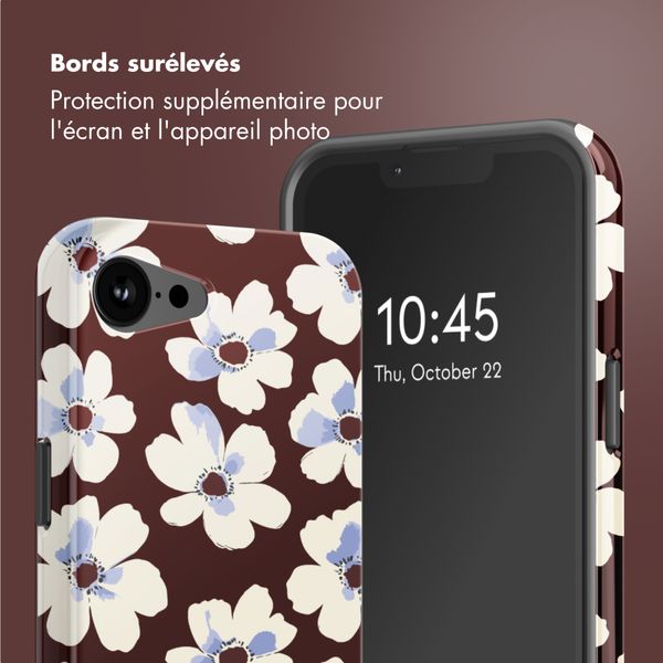 Selencia Coque arrière Vivid avec MagSafe Apple iPhone 17e / 16e - Choco Flower Pop