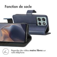 imoshion Étui de télephone portefeuille de luxe Motorola Moto G56 - Bleu foncé