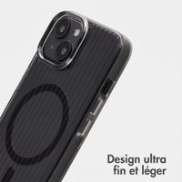 Accezz Coque arrière Lite avec MagSafe | Fluted | Apple iPhone 14 - Noir