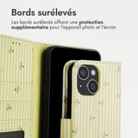 imoshion Étui de télephone portefeuille Design Apple iPhone 15 - Garden Stripes