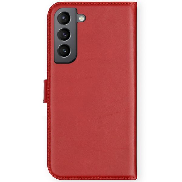 Selencia Étui portefeuille en cuir véritable Samsung Galaxy S21 FE - Rouge
