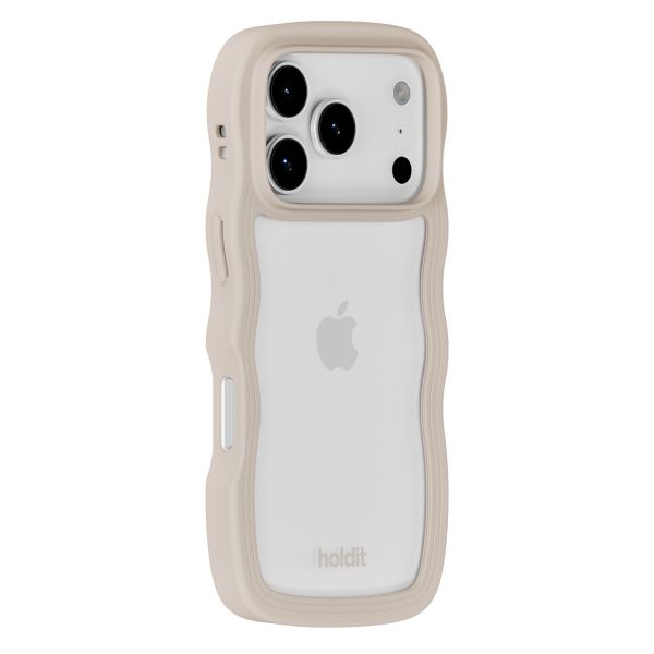 Holdit Coque Wavy Apple iPhone 17 Pro - Transparent / Light Beige