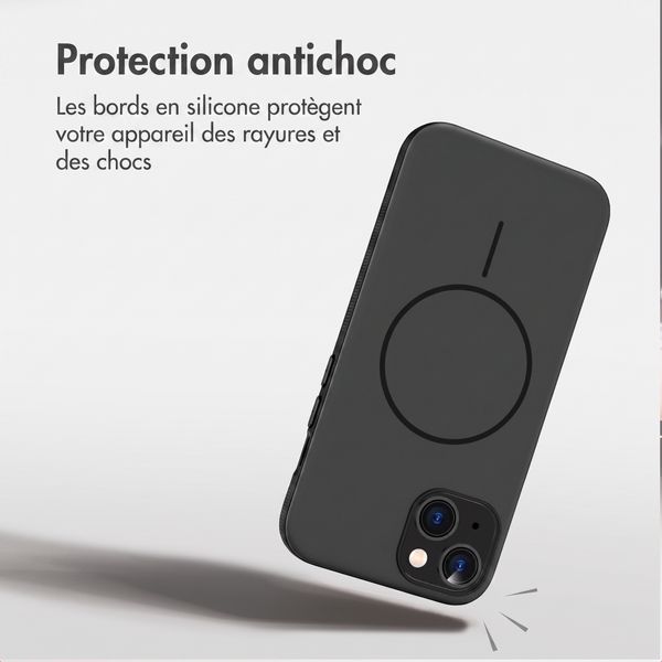 imoshion Coque arrière Color avec Thin MagSafe Ring Apple iPhone 14 / 13 - Noir