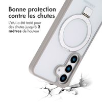 Accezz Coque Ring Stand avec MagSafe Samsung Galaxy S25 Plus - Gris