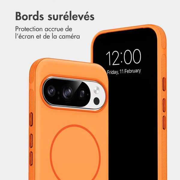imoshion Coque arrière Color avec Thin MagSafe Ring Google Pixel 11 / 11 Pro / 10 / 10 Pro - Orange