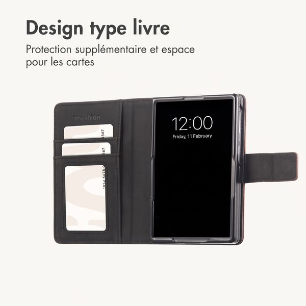 imoshion Étui de télephone portefeuille de luxe Samsung Galaxy Z Fold 8 - Marron foncé