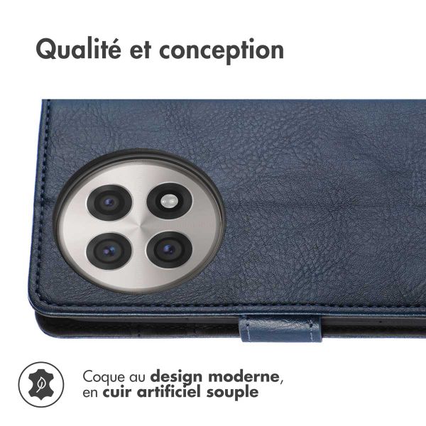 imoshion Étui de télephone portefeuille de luxe OnePlus 13R - Bleu foncé