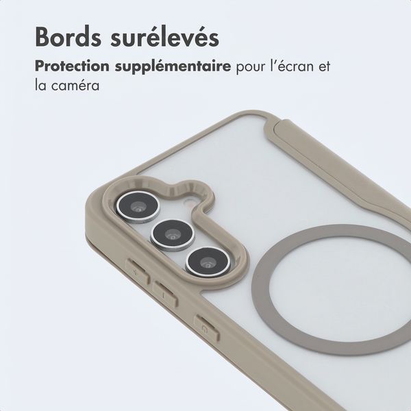 imoshion Bookcase transparente avec MagSafe Samsung Galaxy S25 / S24 - Beige