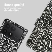 imoshion Étui de télephone portefeuille Design Xiaomi Poco X6 Pro - Black And White