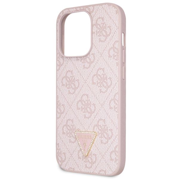 Guess Coque 4G Logo Triangle Strass Apple iPhone 15 Pro - Rose