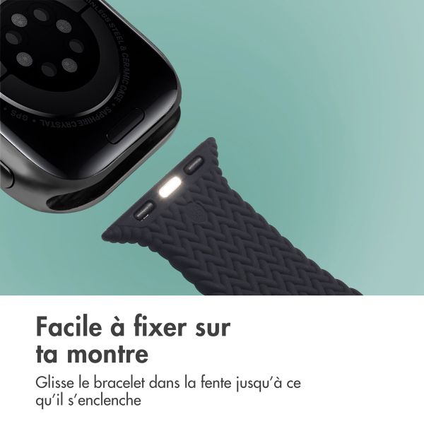 imoshion Bracelet tressé en silicone Apple Watch | 38/40/41/42 mm - Noir