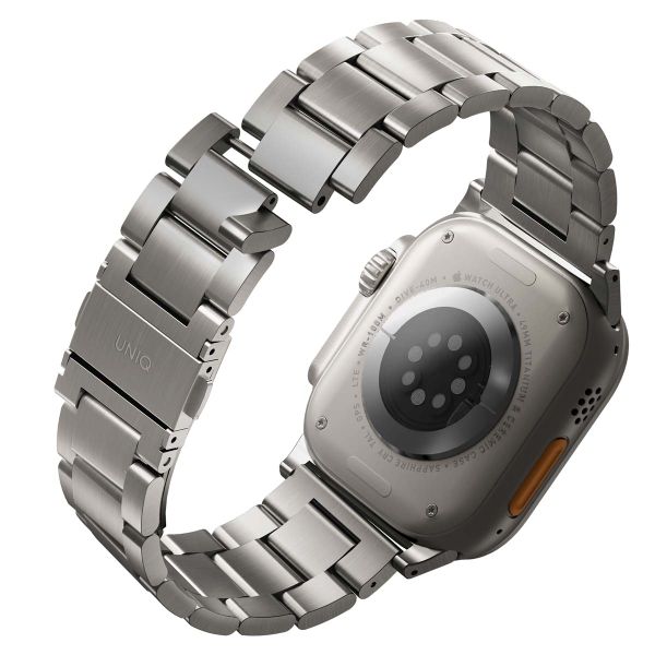 Uniq Bracelet Osta en acier avec maillons auto-ajustables Apple Watch | 44/45/46/49 mm - Titanium (Silver)